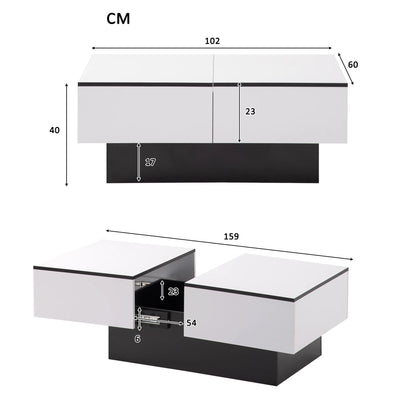 Table basse modulable sur le coté - vente privée 14:94;200007763:201336101