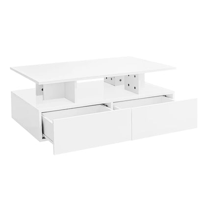 Table basse Multifonction à LED 90x55x41 Cm - vente privée 14:200004889CQY-white;200007763:201336101