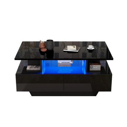 Table basse Multifonction à LED 90x55x41 Cm - vente privée 14:200004889CQY-white;200007763:201336101