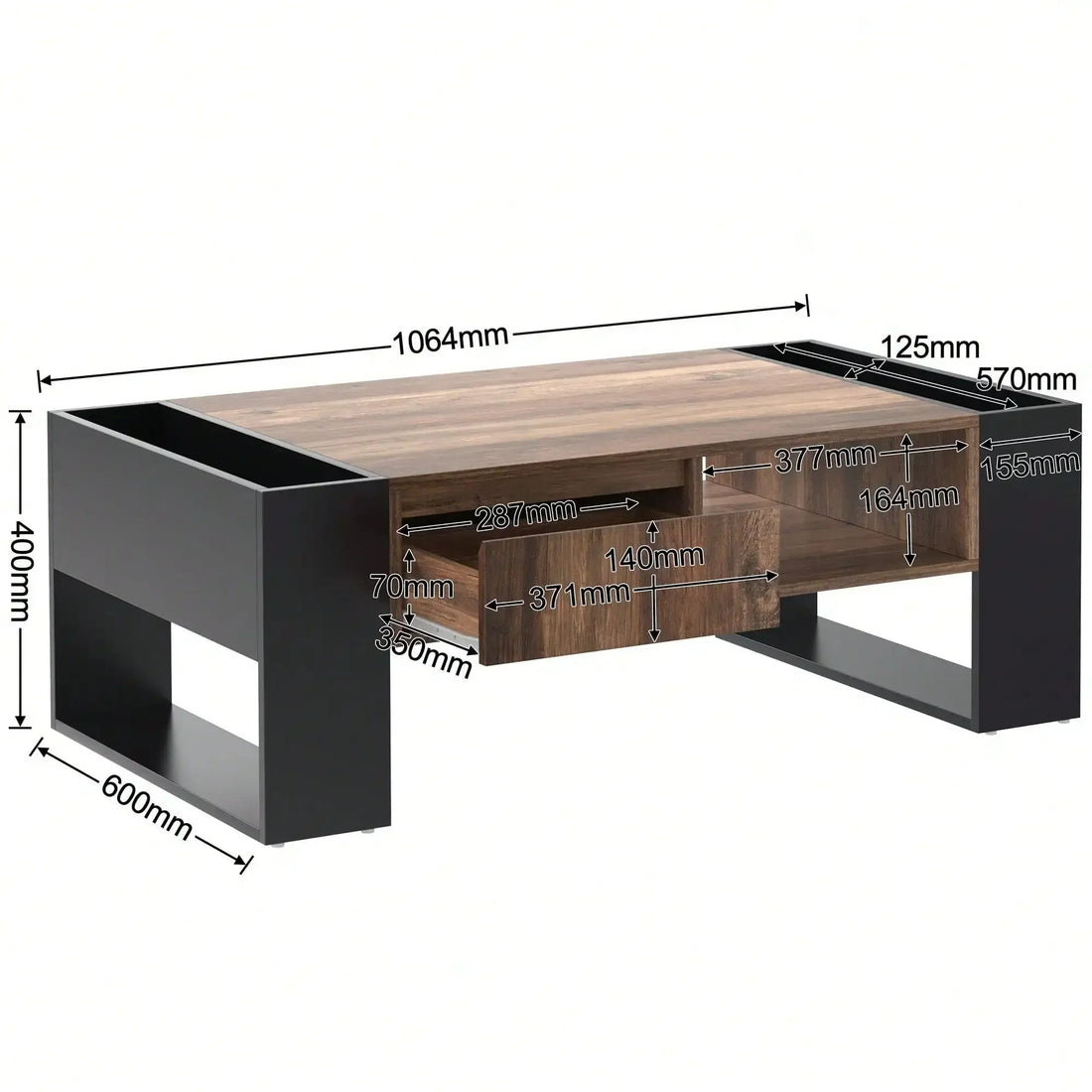 Table basse noir bois de grande qualité - vente privée 14:193Black and Brown;200007763:201336101