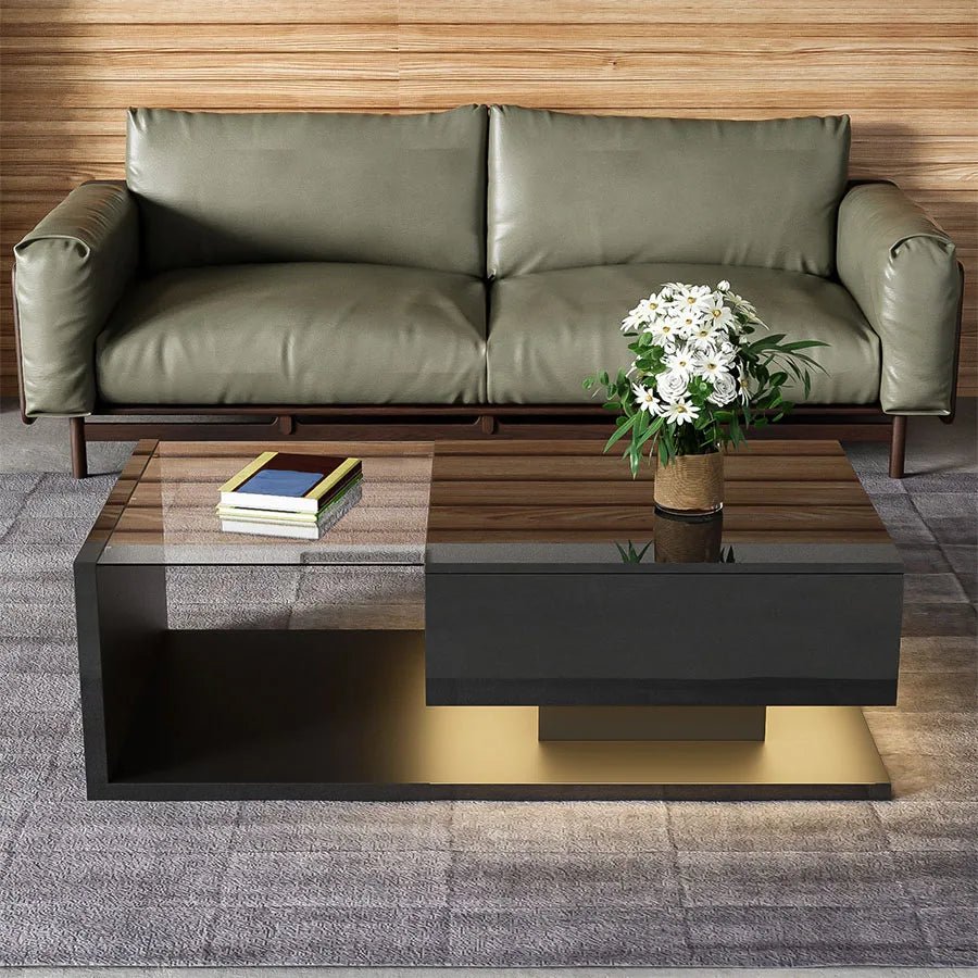 Table basse noir pour salon original et tendance - vente privée 200007763:201336101