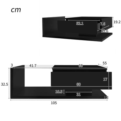 Table basse noir pour salon original et tendance - vente privée 200007763:201336101