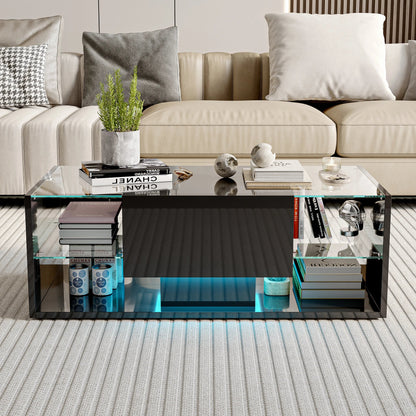 Table basse noir rectangulaire - vente privée 14:193;200007763:201336101