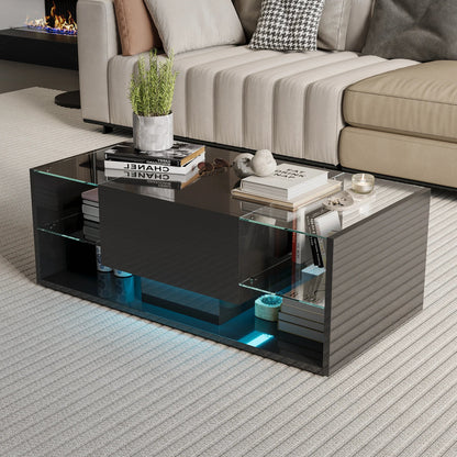 Table basse noir rectangulaire - vente privée 14:193;200007763:201336101