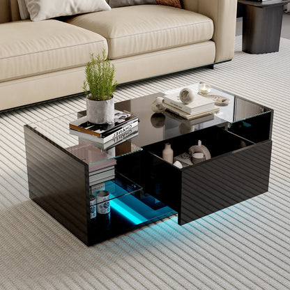 Table basse noir rectangulaire - vente privée 14:193;200007763:201336101