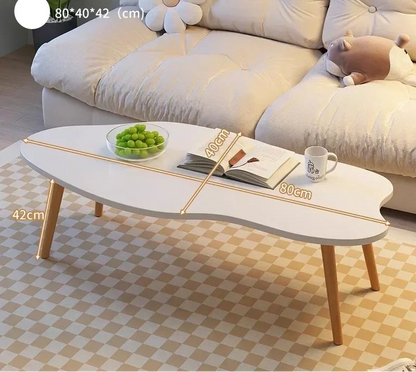 Table basse noyer nordique pour petit appartement - vente privée 14:193white 80 40 42cm