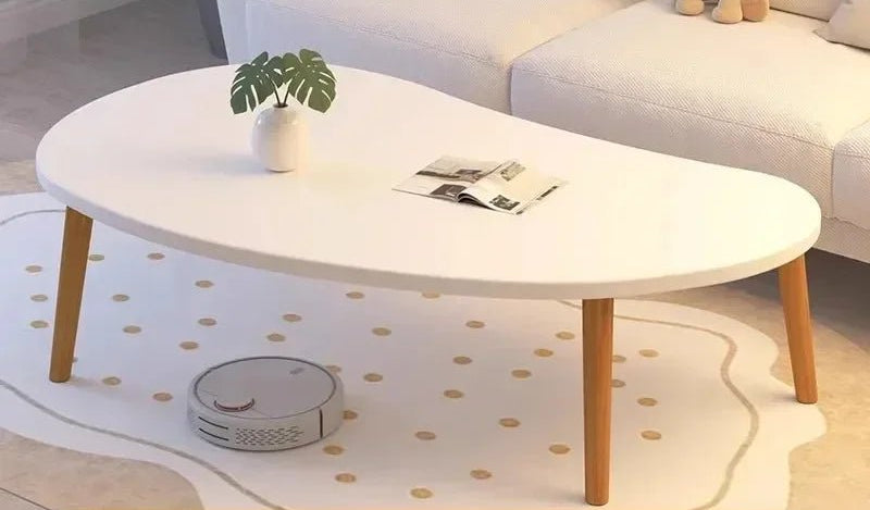 Table basse noyer nordique pour petit appartement - vente privée 14:193white 80 40 42cm