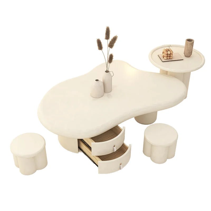Table basse nuage avec tiroir - vente privée 14:29white