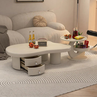 Table basse nuage avec tiroir - vente privée 14:29white