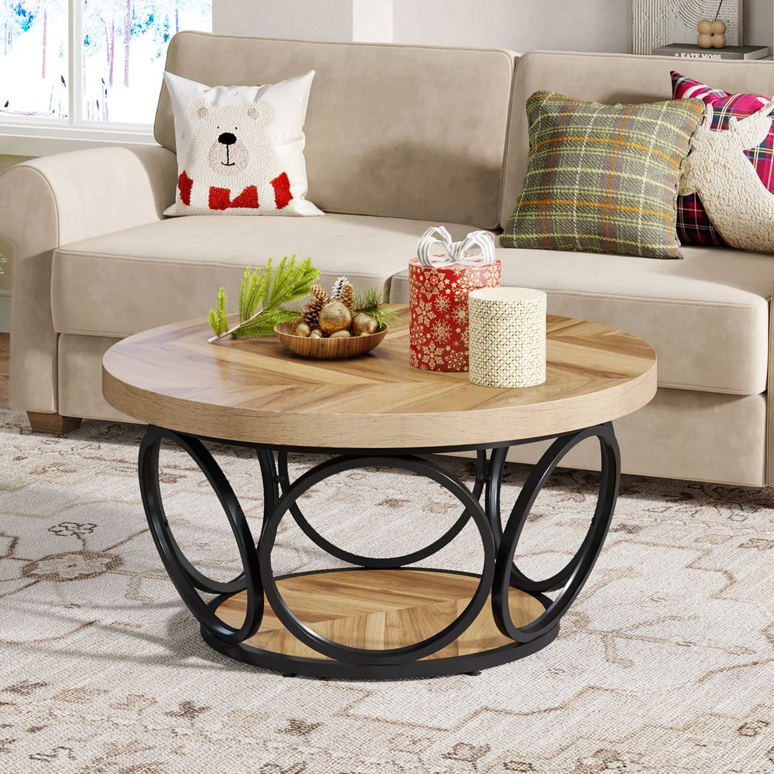 Table basse originale et ronde - vente privée 14:200006152Brown;200007763:201336101