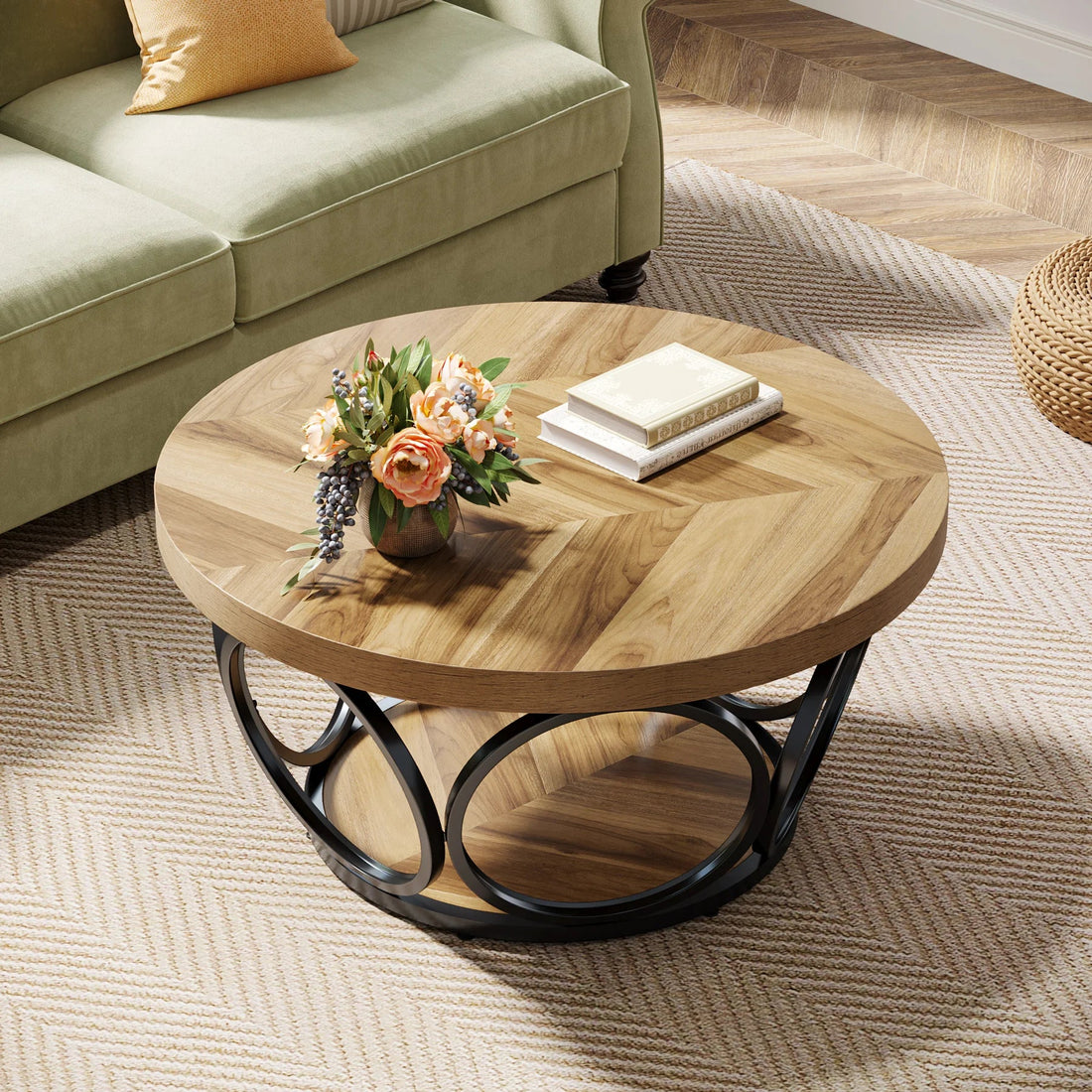 Table basse originale et ronde - vente privée 14:200006152Brown;200007763:201336101