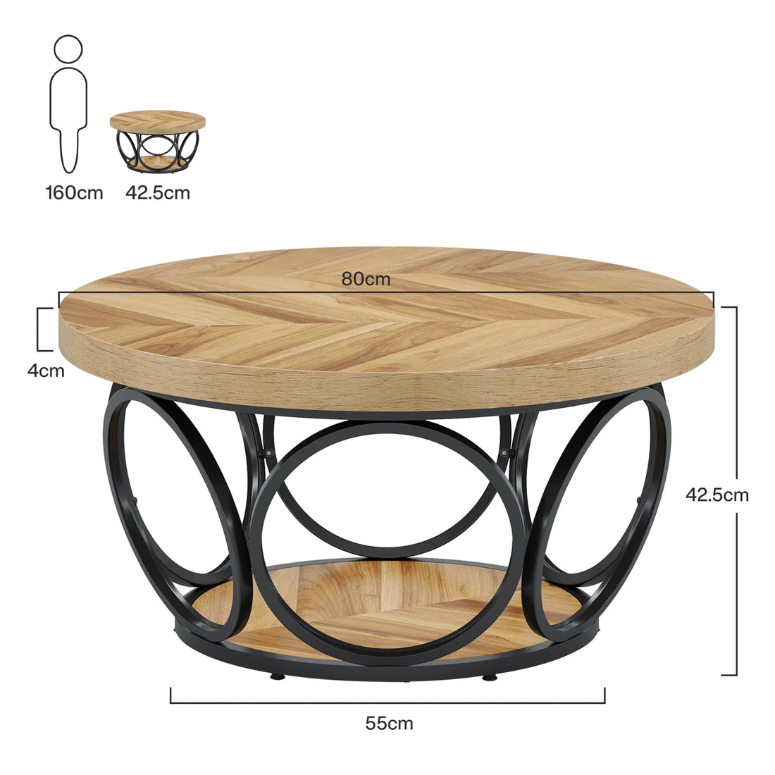 Table basse originale et ronde - vente privée 14:200006152Brown;200007763:201336101
