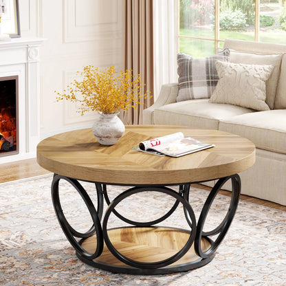 Table basse originale et ronde - vente privée 14:200006154wooden Grain;200007763:201336101