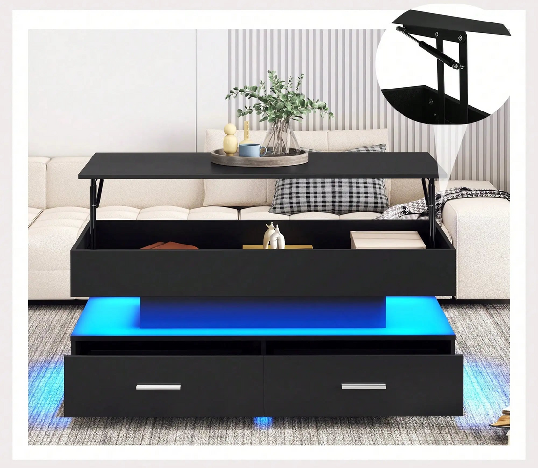 Table basse pour petit espace - 100 x 50 x 44 cm - vente privée 14:193Black;200007763:201336101