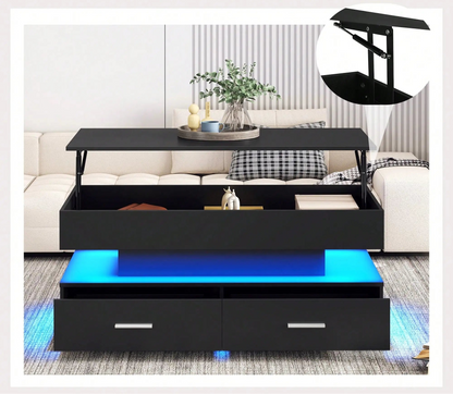 Table basse pour petit espace - 100 x 50 x 44 cm - vente privée 14:193Black;200007763:201336101