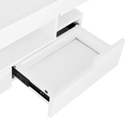 Table basse rectangulaire laquée avec tiroir et LED - vente privée 14:200006155White;200007763:201336101