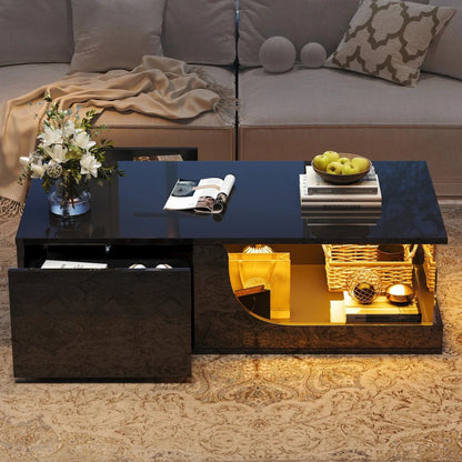 Table basse rectangulaire noir majestueuse 100*50*30cm - vente privée 14:200004889CQY-as show;200007763:201336101