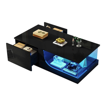 Table basse rectangulaire noir majestueuse 100*50*30cm - vente privée 14:200004889CQY-as show;200007763:201336101