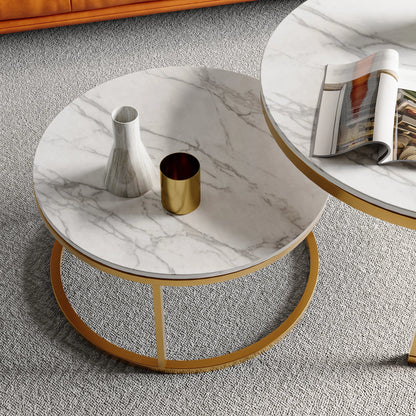 Table basse ronde blanche set de 2 ensemble - vente privée 14:29Blanc;200007763:201336101