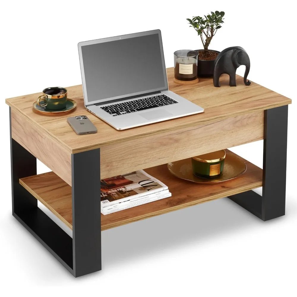 Table basse style moderne industriel moderne - vente privée 14:200844061Black  Oak;200007763:201336342