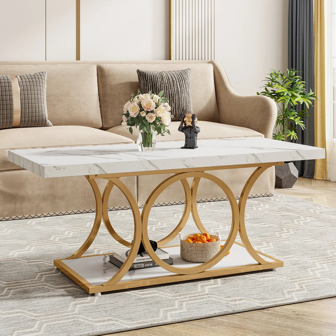 Table basse vintage en faux marbre - vente privée 14:29;200007763:201336101
