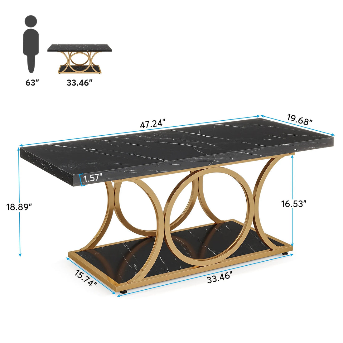 Table basse vintage en faux marbre - vente privée 14:29;200007763:201336101