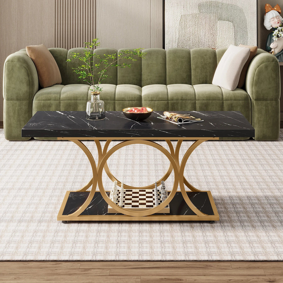 Table basse vintage en faux marbre - vente privée 14:29;200007763:201336101