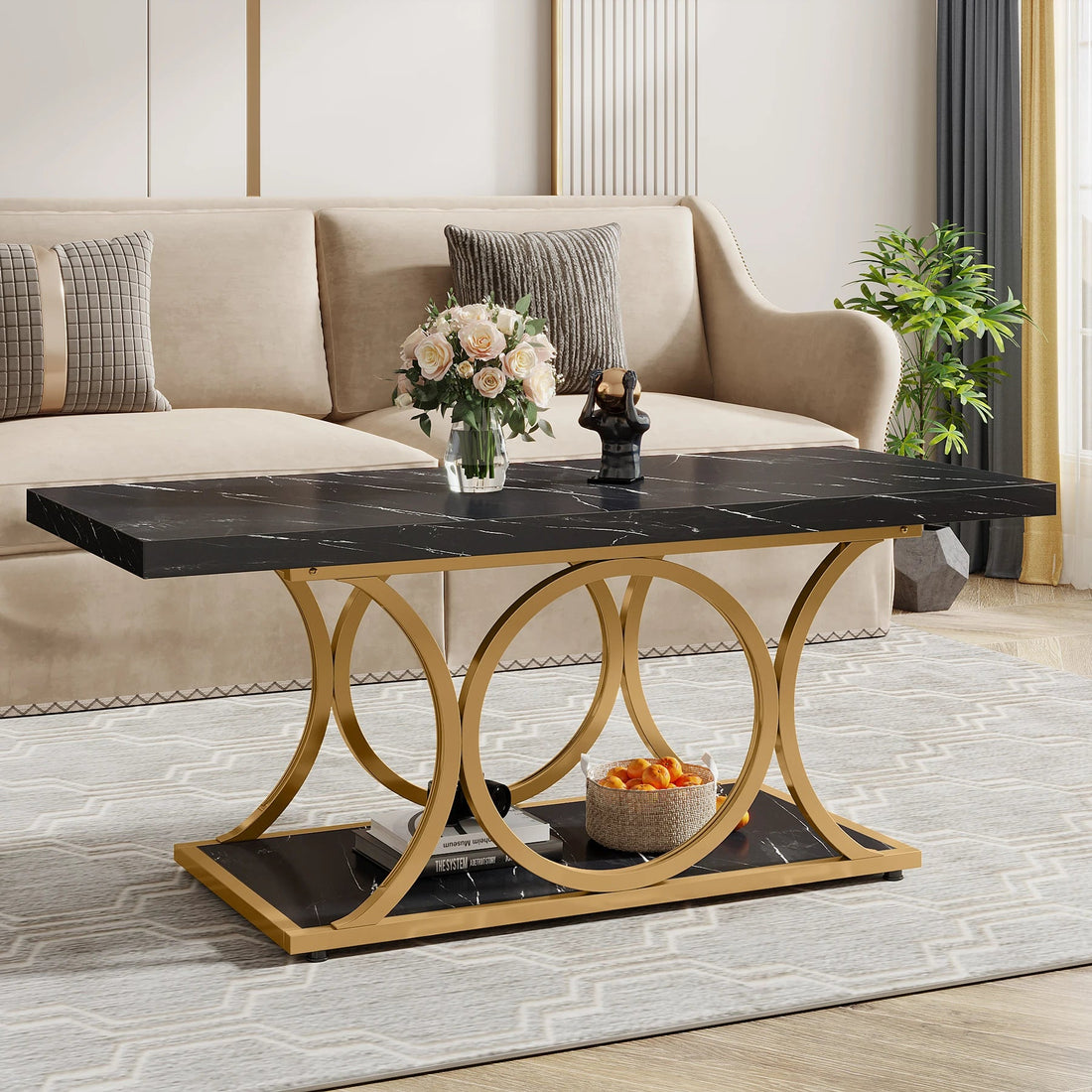 Table basse vintage en faux marbre - vente privée 14:29;200007763:201336101