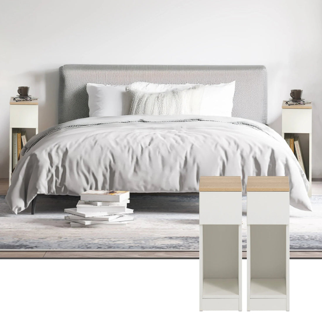 Table de chevet 2 pièces ensembles pour chambre de couple - vente privée 14:193;200007763:201336101