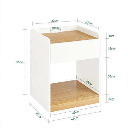Table de chevet à compartiment ouvert B45 x T40 x H55cm - vente privée 14:29;200007763:201336101