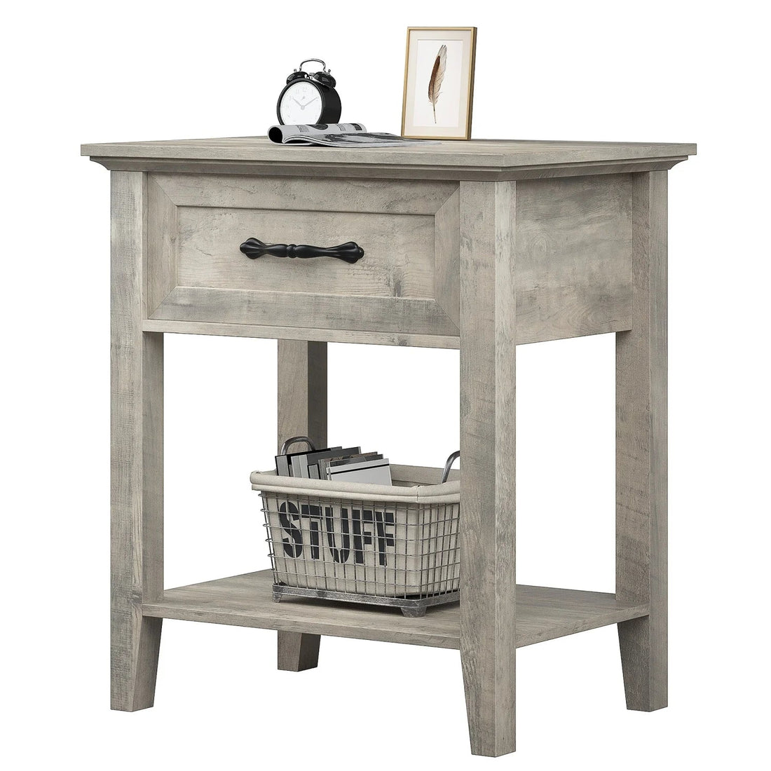 Table de chevet ancien 1 tiroir - vente privée 14:10Grey-1pc;200007763:203372089