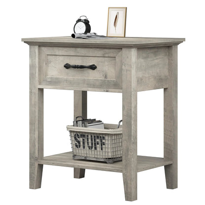 Table de chevet ancien 1 tiroir - vente privée 14:10Grey-1pc;200007763:203372089