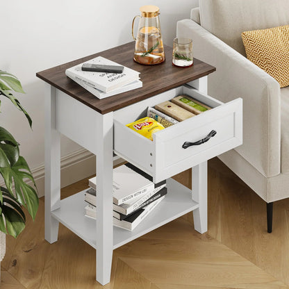 Table de chevet ancien 1 tiroir - vente privée 14:10Grey-1pc;200007763:203372089