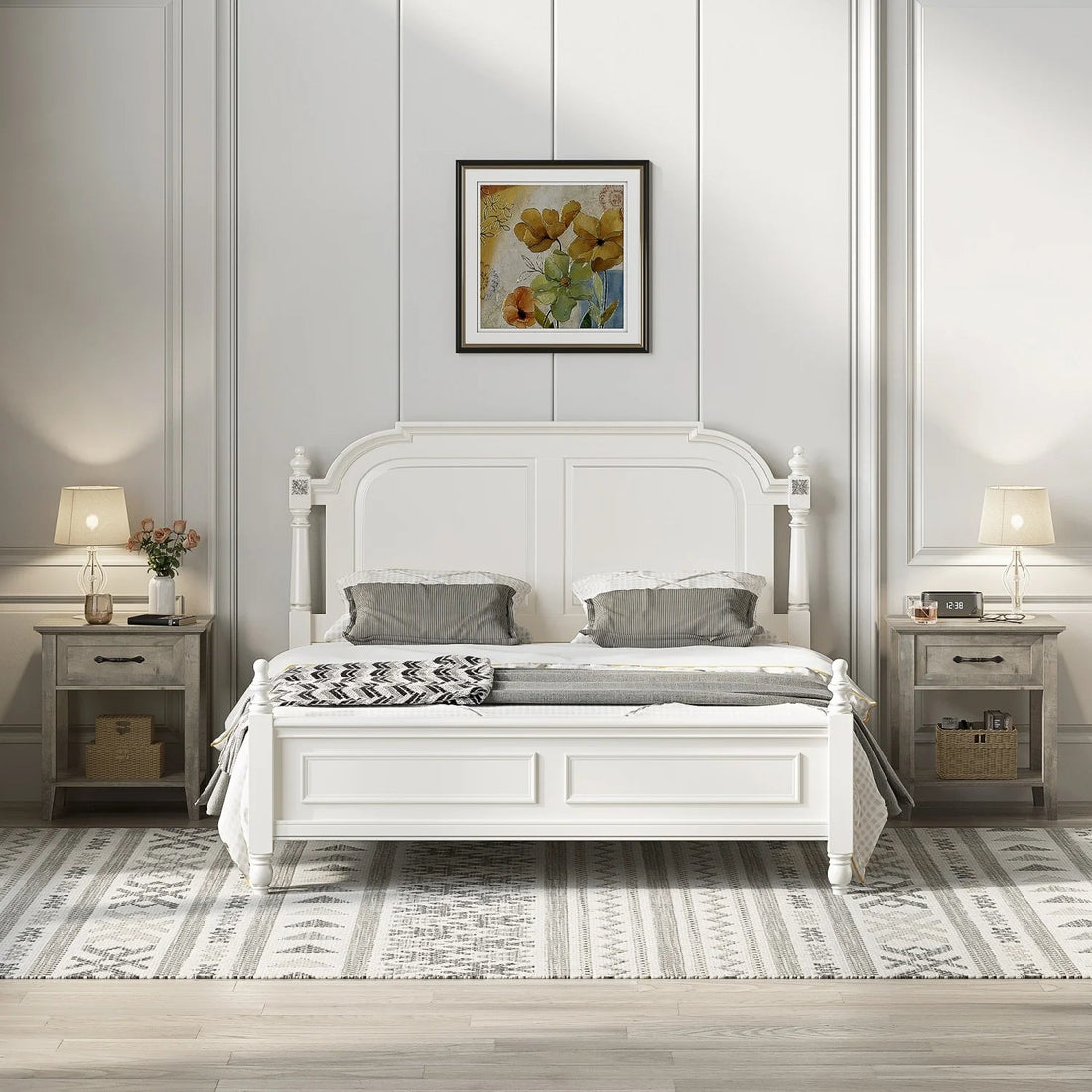 Table de chevet ancien 1 tiroir - vente privée 14:10Grey-1pc;200007763:203372089