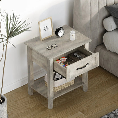 Table de chevet ancien 1 tiroir - vente privée 14:10Grey-1pc;200007763:203372089