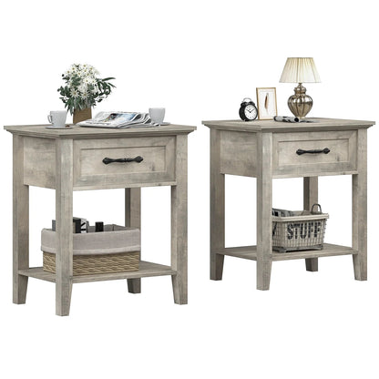 Table de chevet ancien 1 tiroir - vente privée 14:10Grey-1pc;200007763:203372089