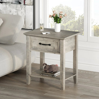 Table de chevet ancien 1 tiroir - vente privée 14:10Grey-1pc;200007763:203372089