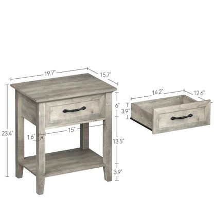Table de chevet ancien 1 tiroir - vente privée 14:10Grey-1pc;200007763:203372089