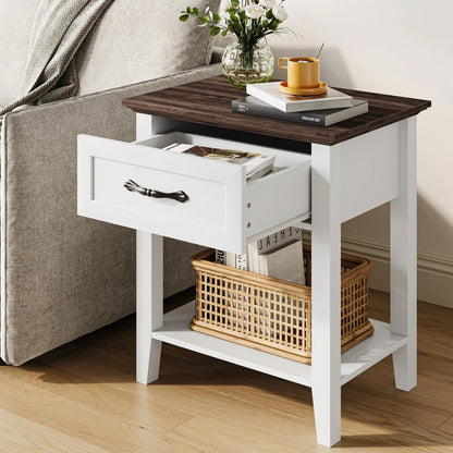 Table de chevet ancien 1 tiroir - vente privée 14:10Grey-1pc;200007763:203372089