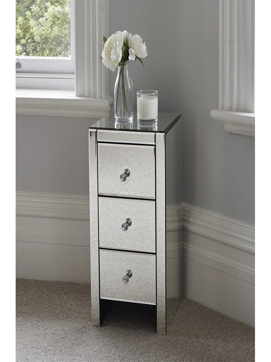 Table de chevet argent 3 tiroirs - vente privée 14:35085350732278-Silber;200007763:201336101
