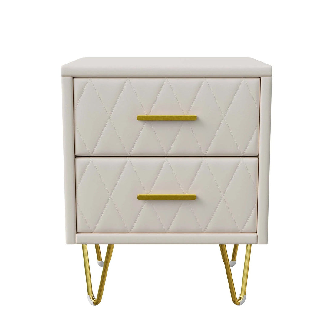 Table de chevet beige à 2 tiroirs style moderne - vente privée 14:200844060Beige;200007763:201336101
