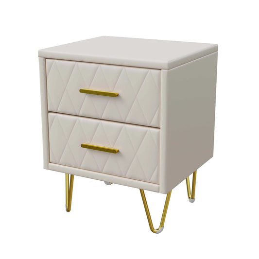 Table de chevet beige à 2 tiroirs style moderne - vente privée 14:200844060Beige;200007763:201336101