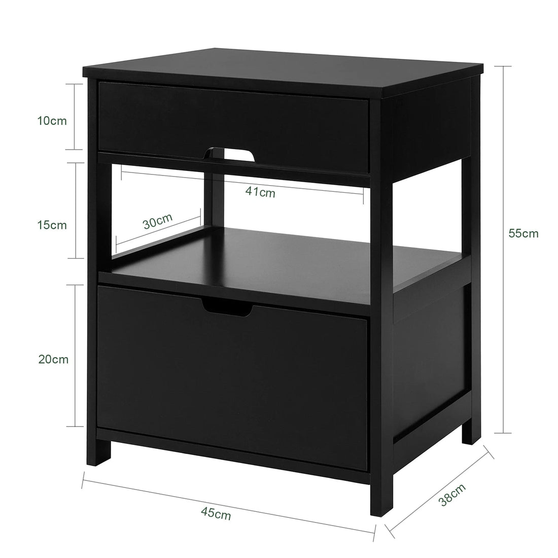 Table de chevet blanche de 45x55x38cm - ARENA - vente privée 14:29;200007763:201336101