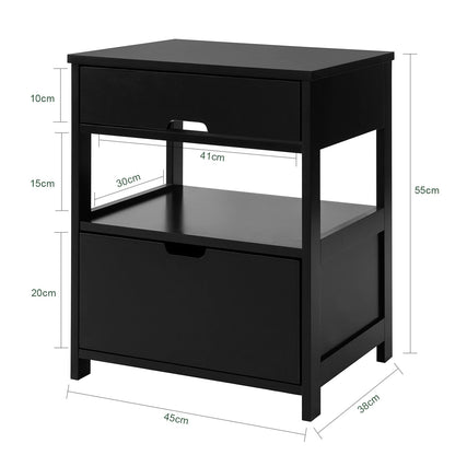 Table de chevet blanche de 45x55x38cm - ARENA - vente privée 14:29;200007763:201336101