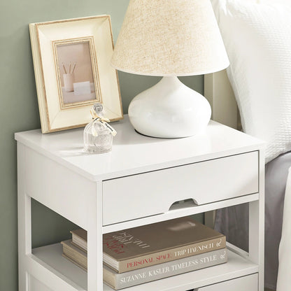 Table de chevet blanche de 45x55x38cm - ARENA - vente privée 14:29;200007763:201336101
