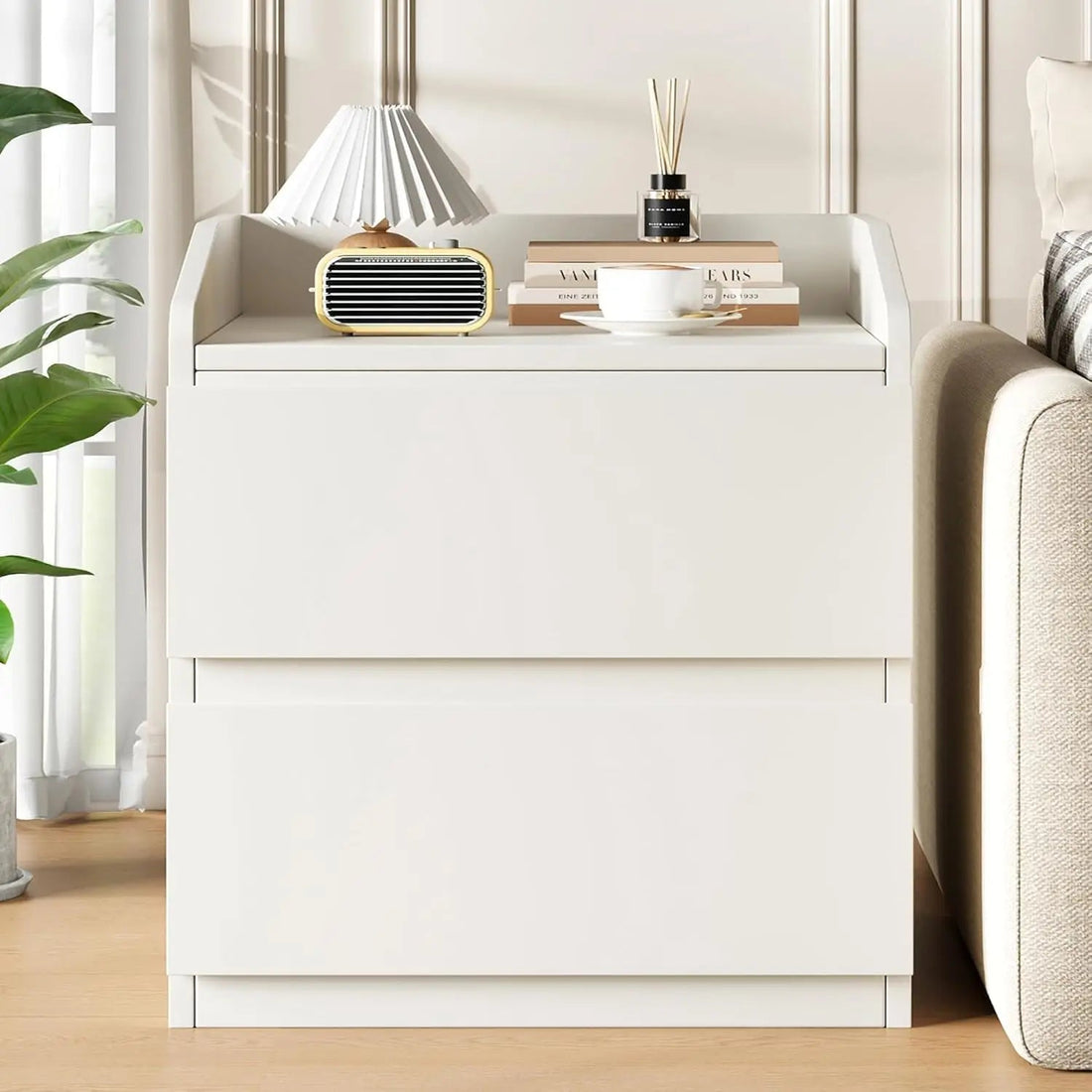 Table de chevet blanche moderne urban luxe - vente privée 14:29;200007763:203372089