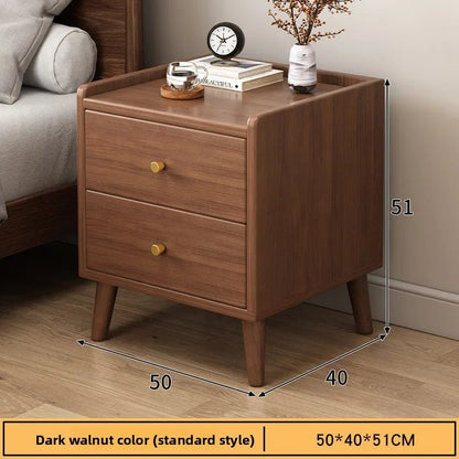 Table de chevet bois foncé de haute qualité - vente privée 14:365458Double draw H