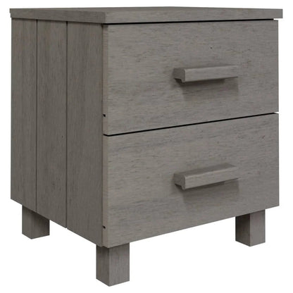 Table De Chevet Bois Hamar Gris Clair 40X35X44,5 cm - vente privée 200007763:201336101