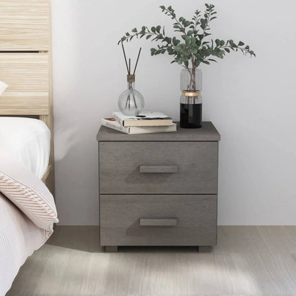 Table De Chevet Bois Hamar Gris Clair 40X35X44,5 cm - vente privée 200007763:201336101