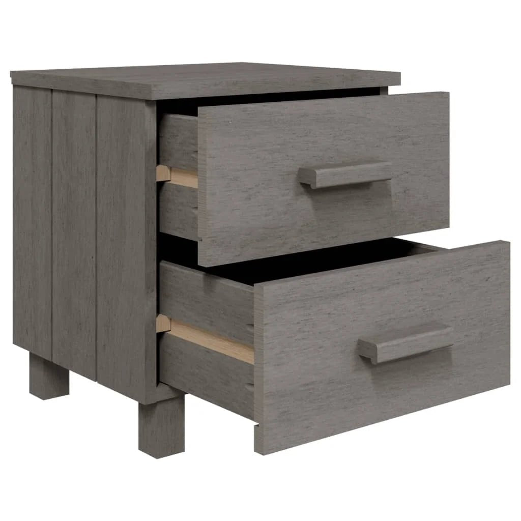 Table De Chevet Bois Hamar Gris Clair 40X35X44,5 cm - vente privée 200007763:201336101